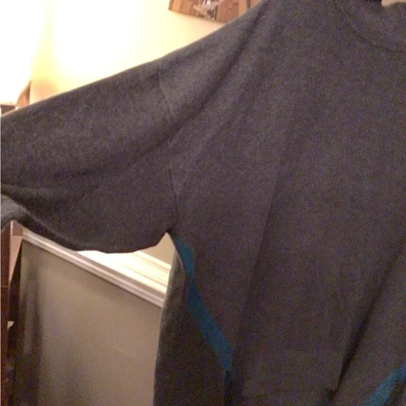 BUY NOW - Lane Bryant Gray Hint of Turquoise Sweater - Plus - Picture 3 of 6